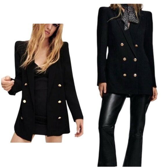 Zara ouble reasted lack ower lazer - Picture 2 of 15